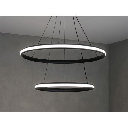 LED stmievateľný luster na lane LED/90W/230V 3000-6500K priemer 60 cm + diaľkové ovládanie