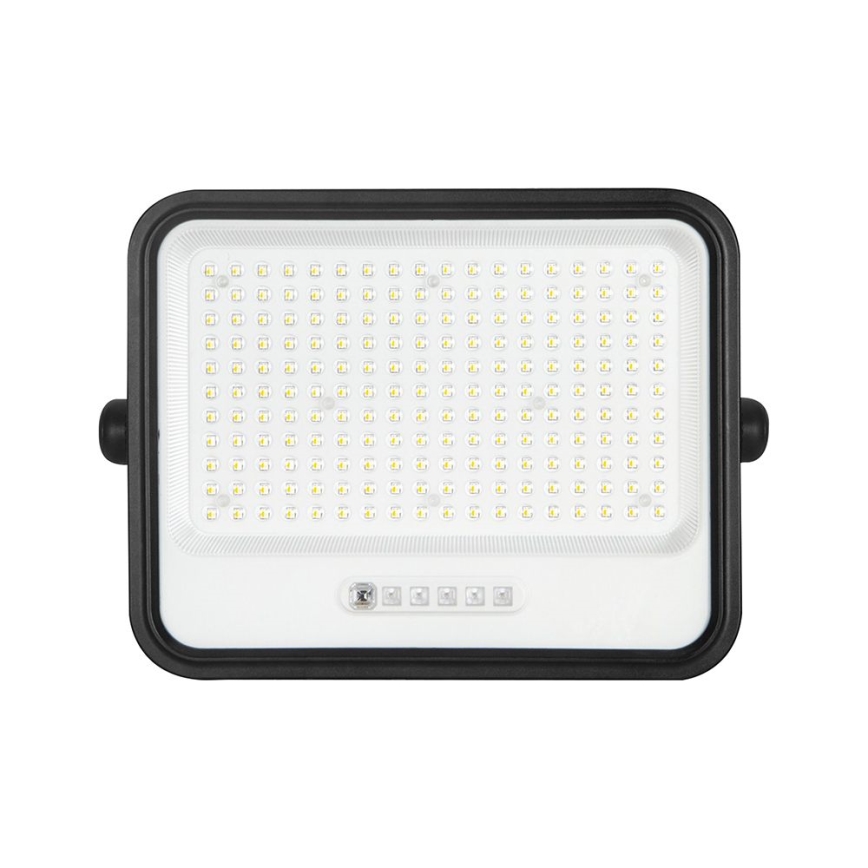 LED stmievateľný solárny reflektor LED/400W/3,2V 2000-8000K IP65 20000 mAh čierna + diaľkové ovládanie
