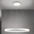 Stmievateľný LED závesný luster na lane KOLK LED/80W/230V 2700/3000/4000K pr. 80 cm biela