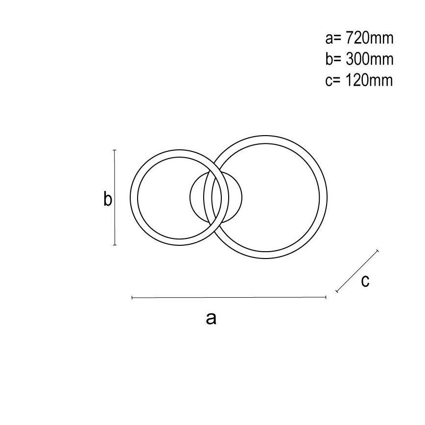 Stmievateľný prisadený LED luster LED/110W/230V 3000-6500K + diaľkové ovládanie