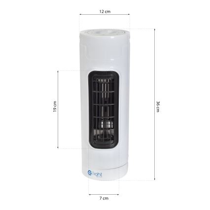 Stojací ventilátor TOWER 30W/230V biela