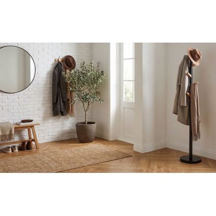 Stojací vešiak 177x28 cm DOMUS čierna/béžová