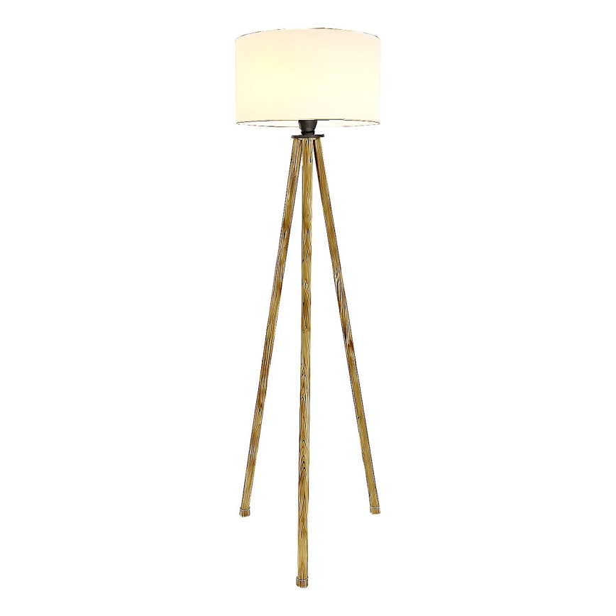 Stojacia lampa 1xE27/40W/230V béžová/biela