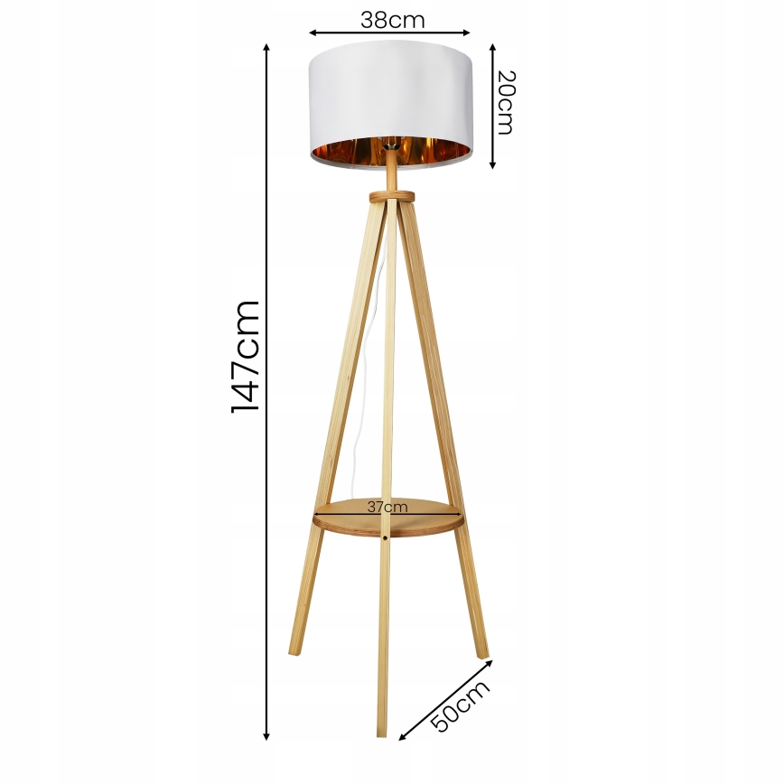 Stojacia lampa 1xE27/40W/230V biela