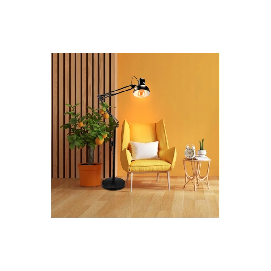 Stojacia lampa 1xE27/40W/230V čierna