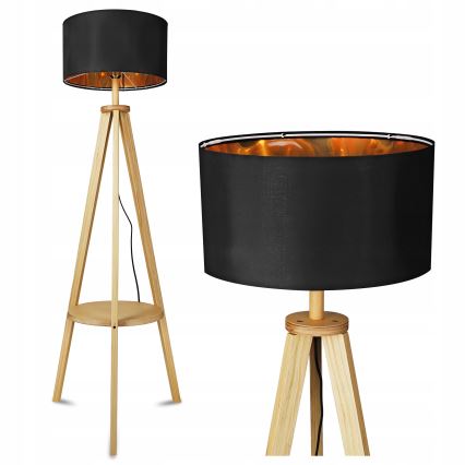 Stojacia lampa 1xE27/40W/230V čierna