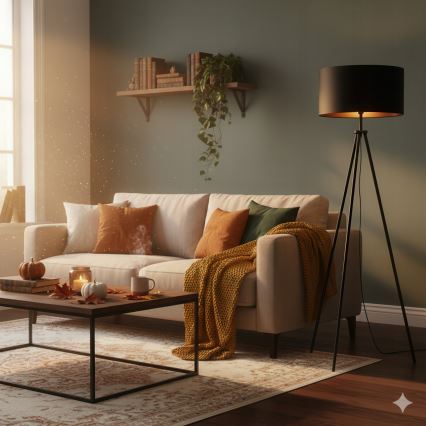 Stojacia lampa 1xE27/40W/230V čierna