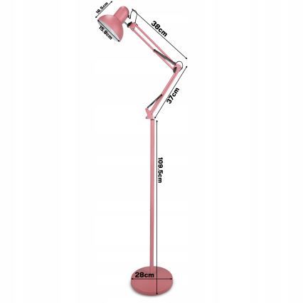 Stojacia lampa 1xE27/40W/230V ružová