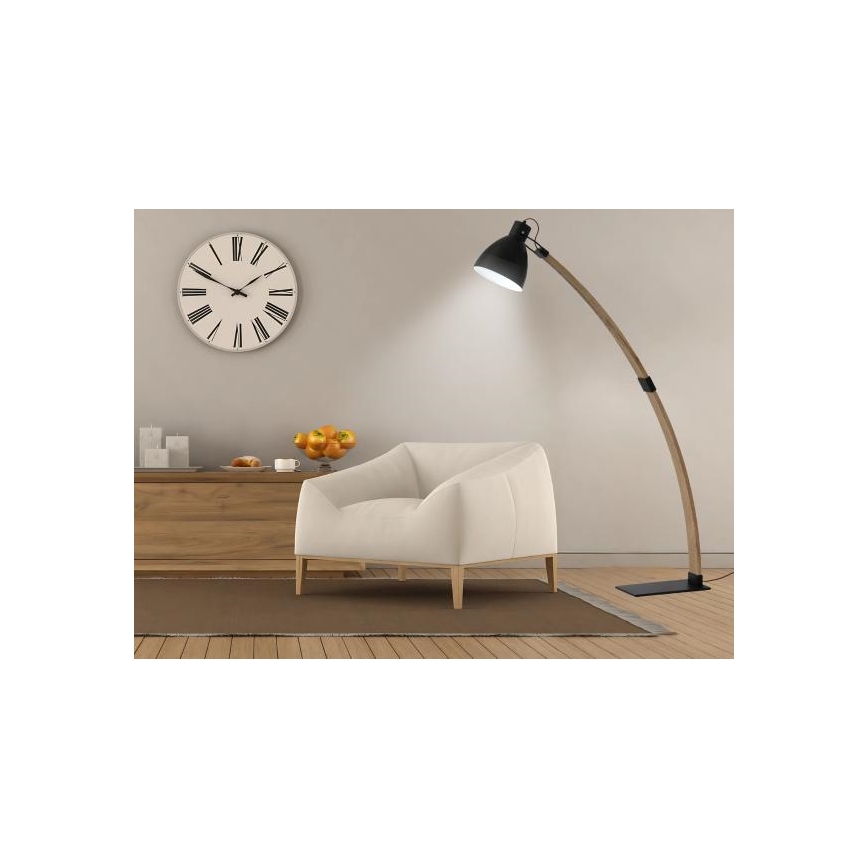 Stojacia lampa 1xE27/60W/230V jaseň/čierna