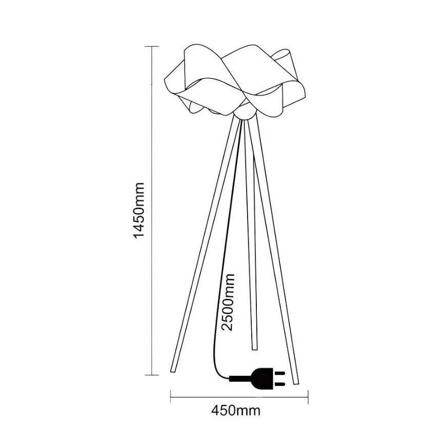 Stojacia lampa 1xE27/60W/230V masív/dyha/jaseň