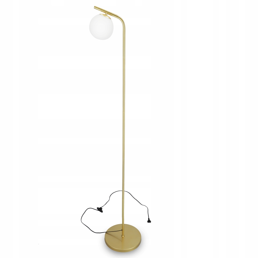 Stojacia lampa 1xG9/40W/230V zlatá/biela