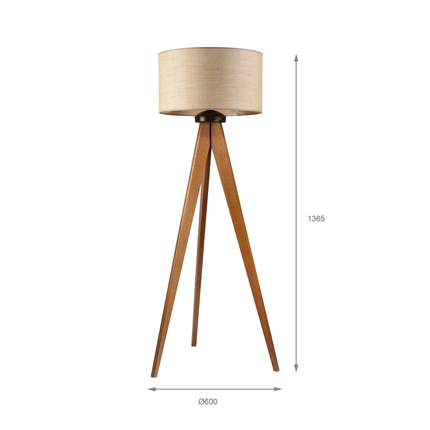 Stojacia lampa AIDA 1xE27/15W/230V dub/rafia
