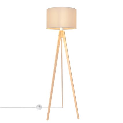 Stojacia lampa ALBA 1xE27/15W/230V biela/borovica