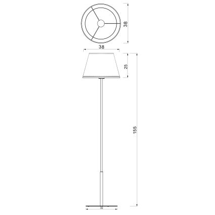 Stojacia lampa ARDEN 1xE27/15W/230V béžová