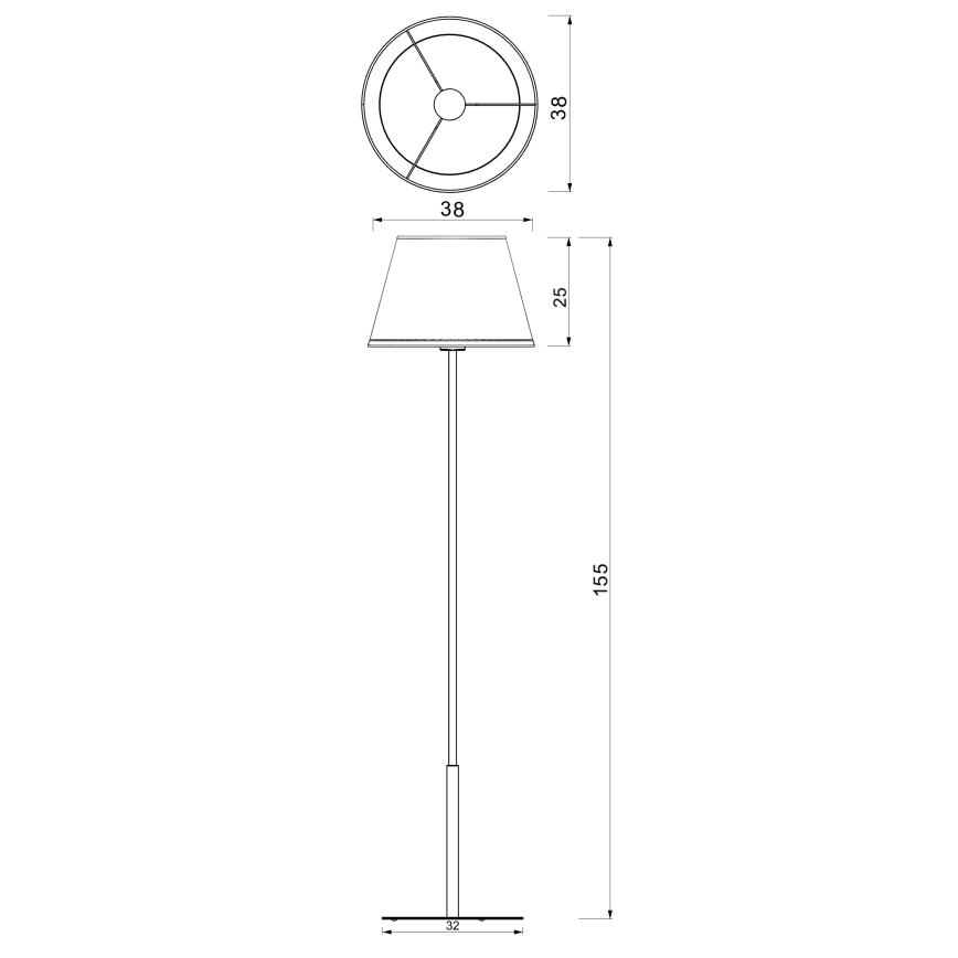 Stojacia lampa ARDEN 1xE27/15W/230V béžová