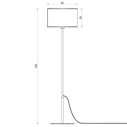 Stojacia lampa ARDEN 1xE27/15W/230V béžová