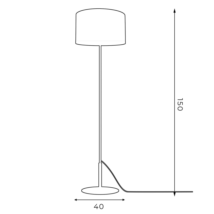 Stojacia lampa ARDEN 1xE27/60W/230V čierna/biela