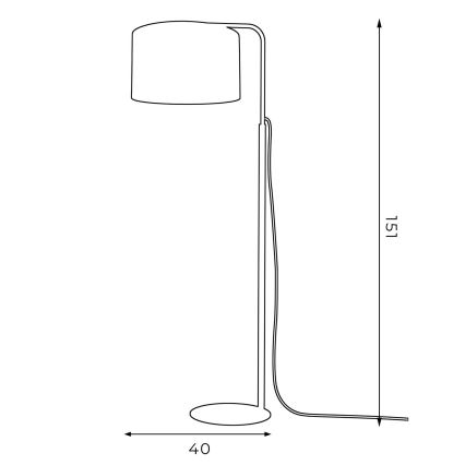 Stojacia lampa ARDEN 1xE27/60W/230V čierna/biela