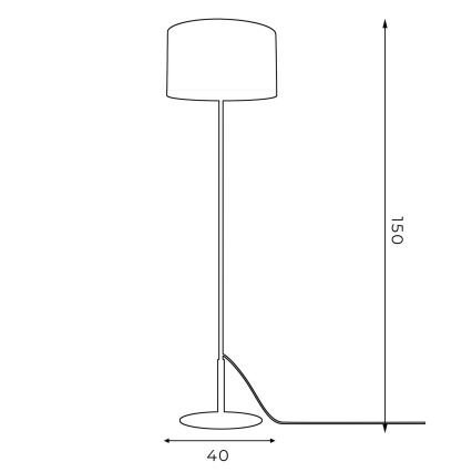 Stojacia lampa ARDEN 1xE27/60W/230V čierna/zlatá