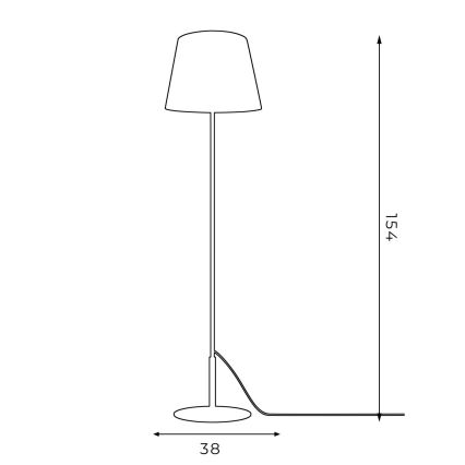 Stojacia lampa ARDEN 1xE27/60W/230V čierna/zlatá