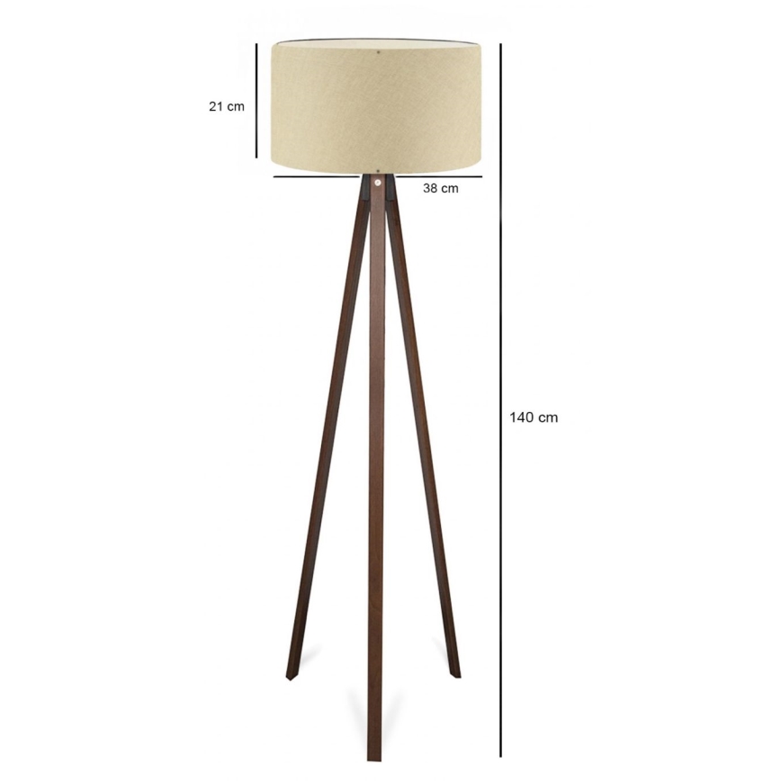 Stojacia lampa AYD 1xE27/40W/230V béžová/hnedá