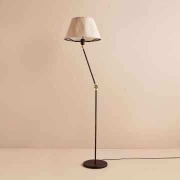 Stojacia lampa AYD 1xE27/40W/230V čierna/béžová