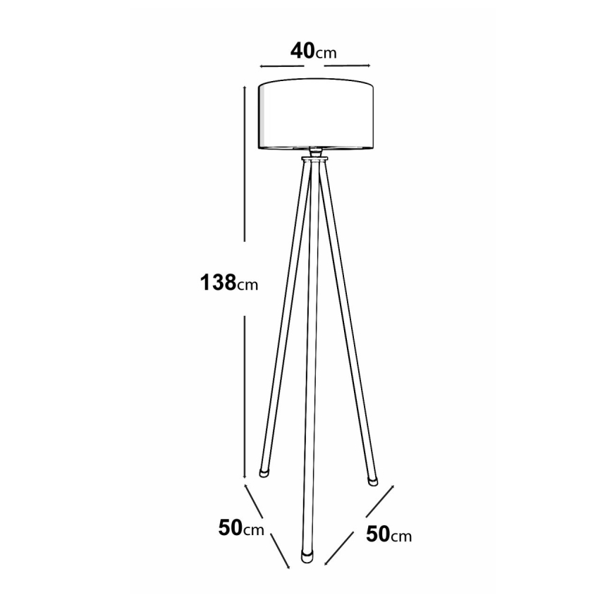 Stojacia lampa AYD 1xE27/40W/230V čierna/biela+