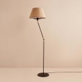 Stojacia lampa AYD 1xE27/40W/230V čierna/hnedá