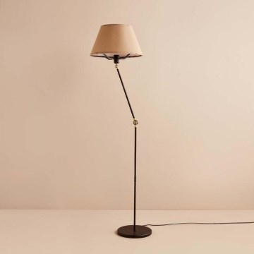 Stojacia lampa AYD 1xE27/40W/230V čierna/hnedá