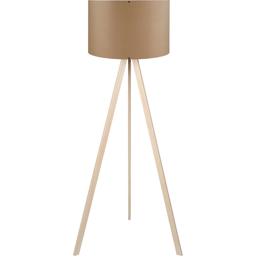 Stojacia lampa AYD 1xE27/40W/230V hnedá/béžová
