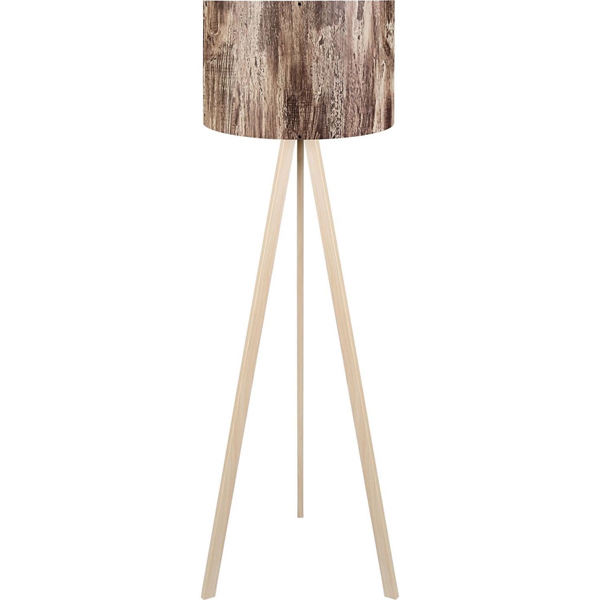Stojacia lampa AYD 1xE27/40W/230V hnedá/béžová
