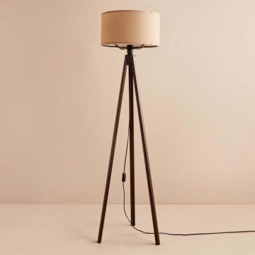 Stojacia lampa AYD 1xE27/40W/230V hnedá/béžová