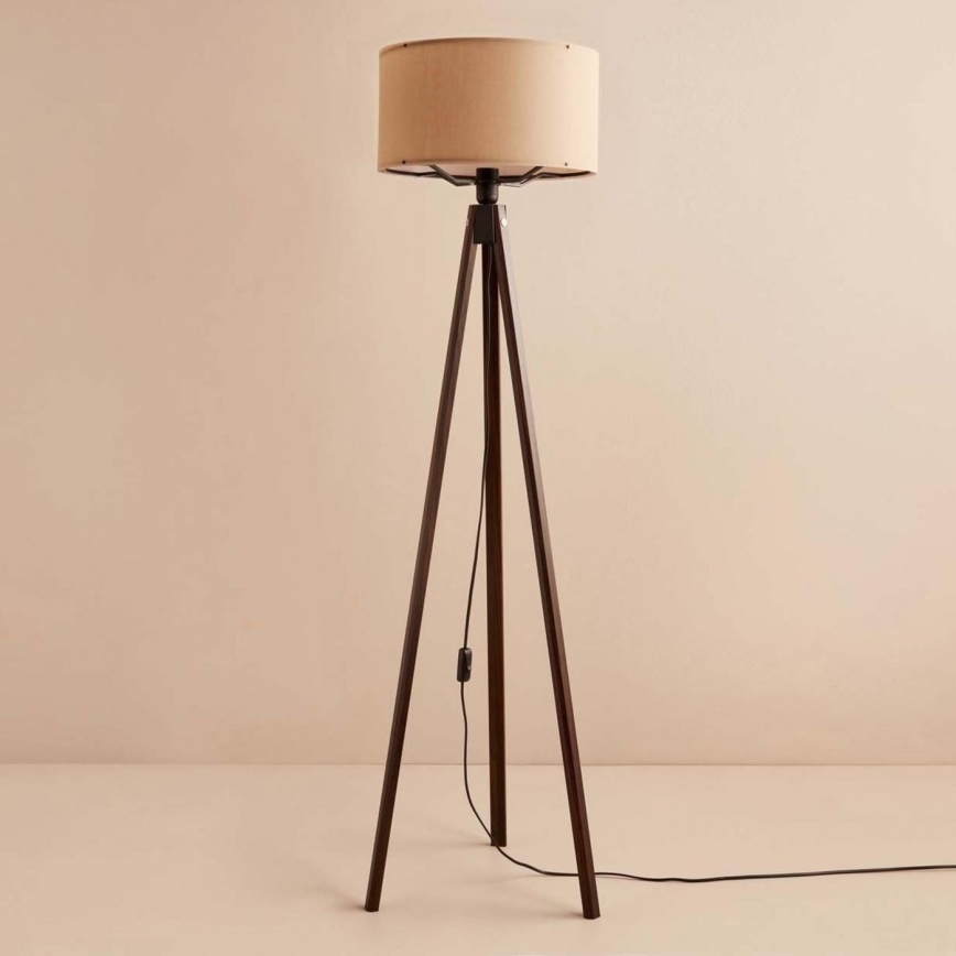 Stojacia lampa AYD 1xE27/40W/230V hnedá/béžová