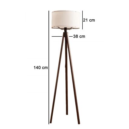 Stojacia lampa AYD 1xE27/40W/230V hnedá/biela+