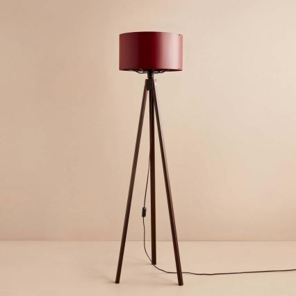 Stojacia lampa AYD 1xE27/40W/230V hnedá/červená