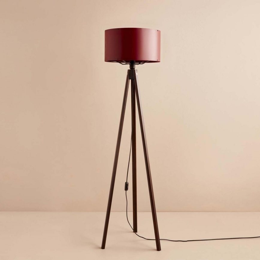 Stojacia lampa AYD 1xE27/40W/230V hnedá/červená