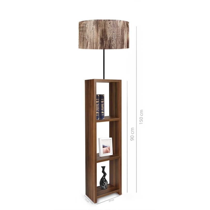 Stojacia lampa AYD 1xE27/40W/230V hnedá