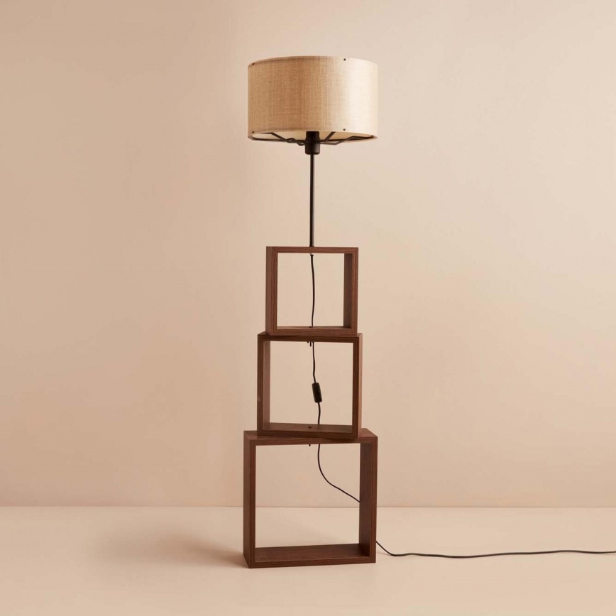 Stojacia lampa AYD 1xE27/40W/230V hnedá