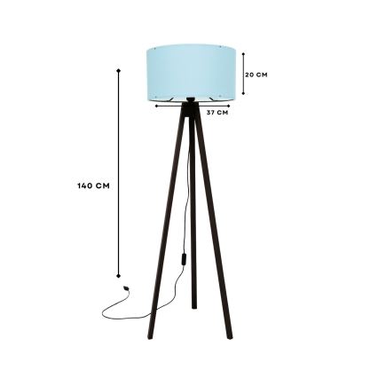Stojacia lampa AYD 1xE27/40W/230V hnedá/modrá