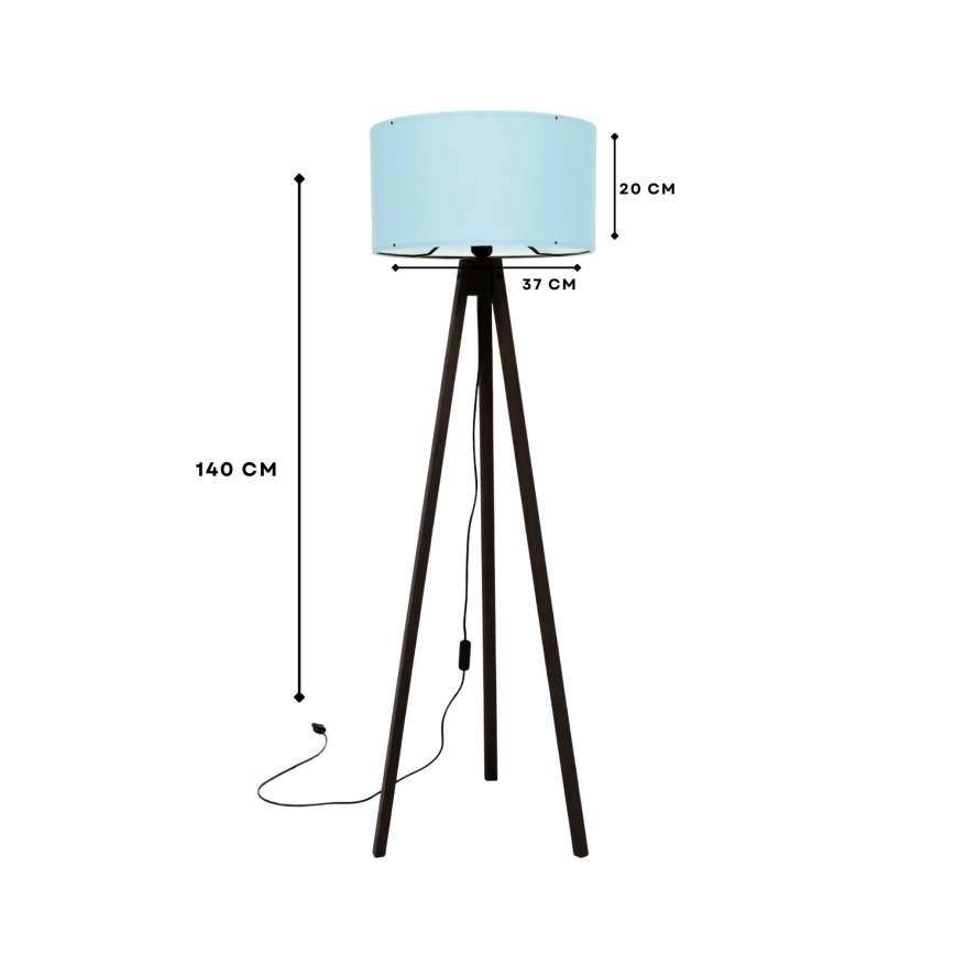 Stojacia lampa AYD 1xE27/40W/230V hnedá/modrá