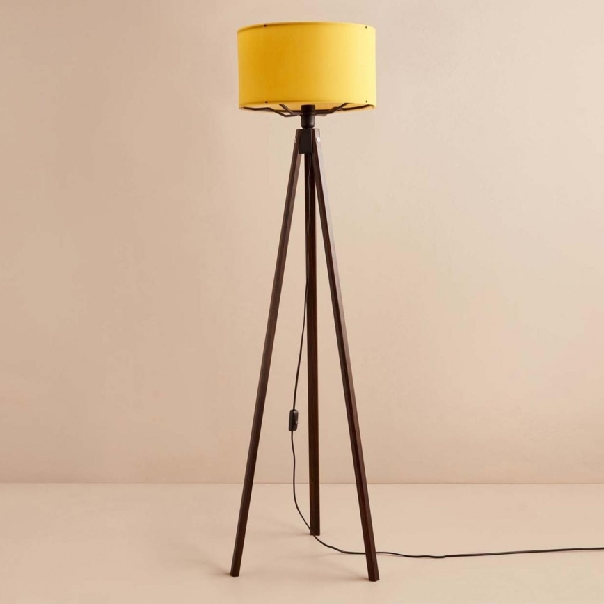 Stojacia lampa AYD 1xE27/40W/230V hnedá/oranžová