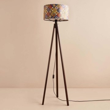 Stojacia lampa AYD 1xE27/40W/230V hnedá/pestrofarebná