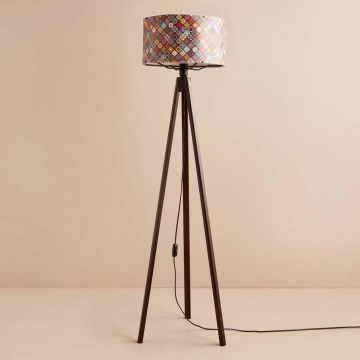 Stojacia lampa AYD 1xE27/40W/230V hnedá/pestrofarebná