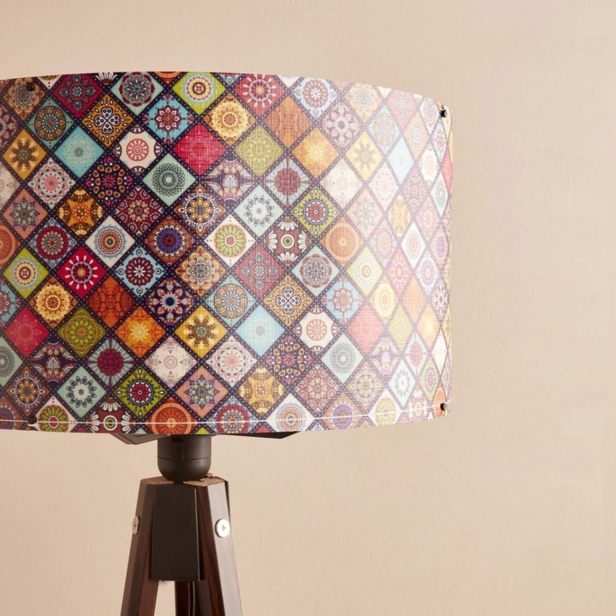 Stojacia lampa AYD 1xE27/40W/230V hnedá/pestrofarebná