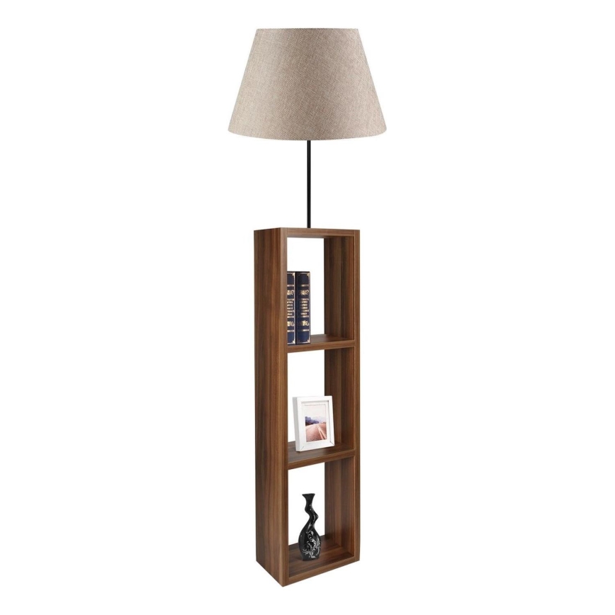 Stojacia lampa AYD 1xE27/40W/230V hnedá/šedá
