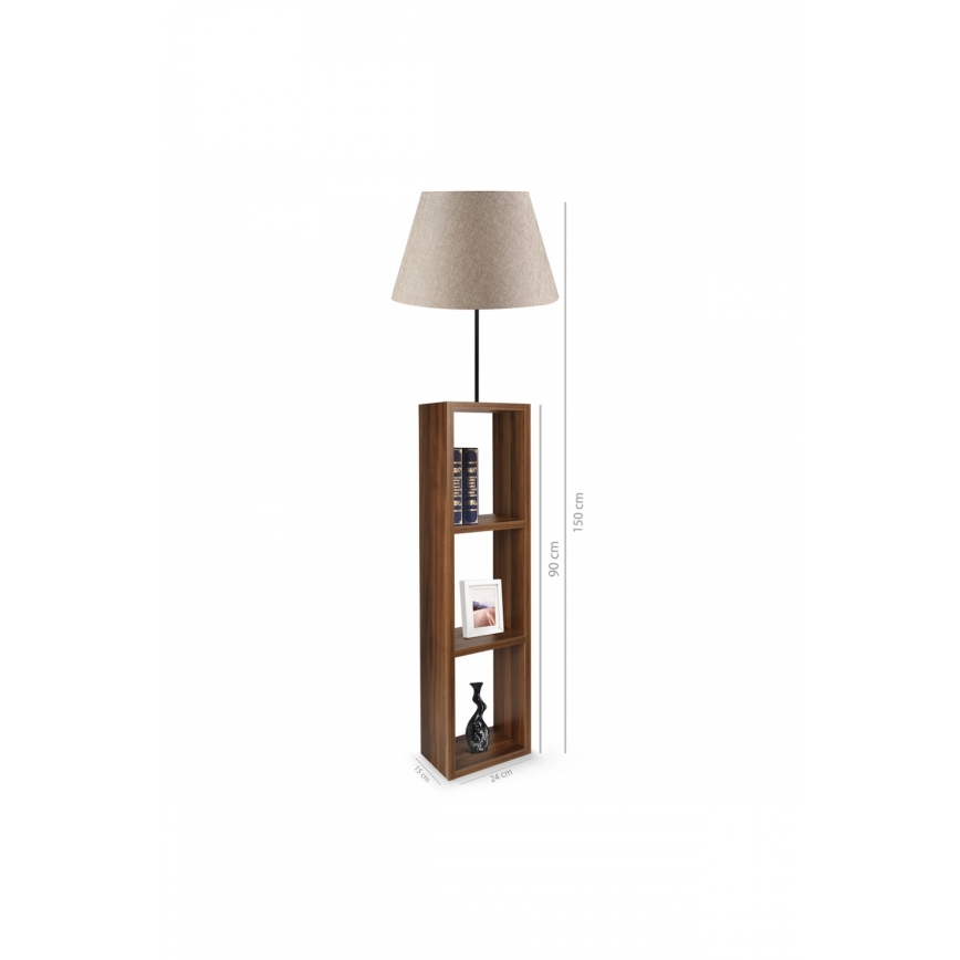 Stojacia lampa AYD 1xE27/40W/230V hnedá/šedá