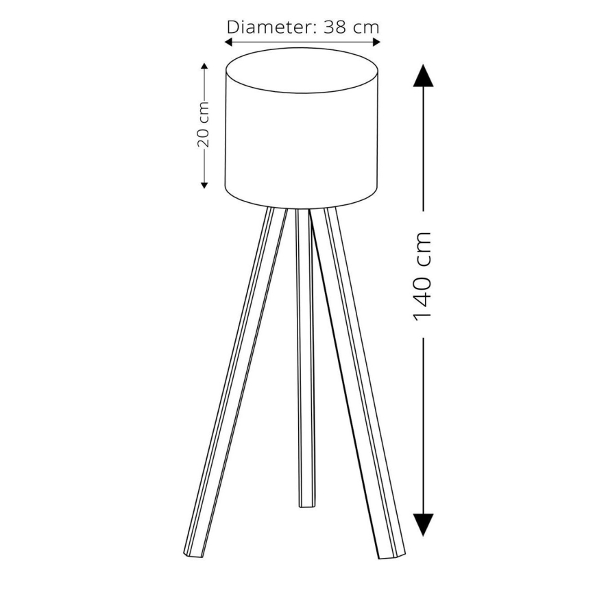 Stojacia lampa AYD 1xE27/40W/230V ružová/hnedá