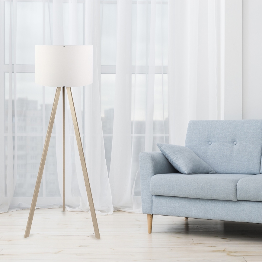 Stojacia lampa AYD 1xE27/60W/230V biela/béžová