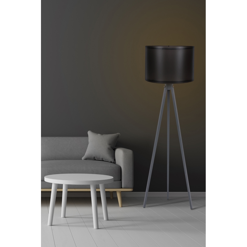 Stojacia lampa AYD 1xE27/60W/230V čierna/šedá