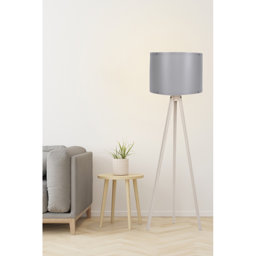 Stojacia lampa AYD 1xE27/60W/230V šedá/béžová